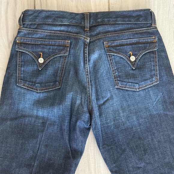 Gap Jeans Women's Size 12 Long Blue Curvy Low Rise Dark Wash Bootcut Y2K Casual - Picture 5 of 12